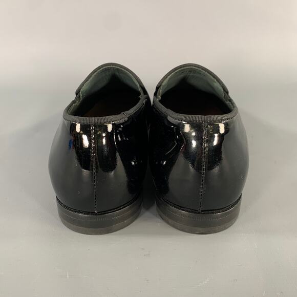 LANVIN Size 6 Black Patent Leather Slip On Loafers main image 6